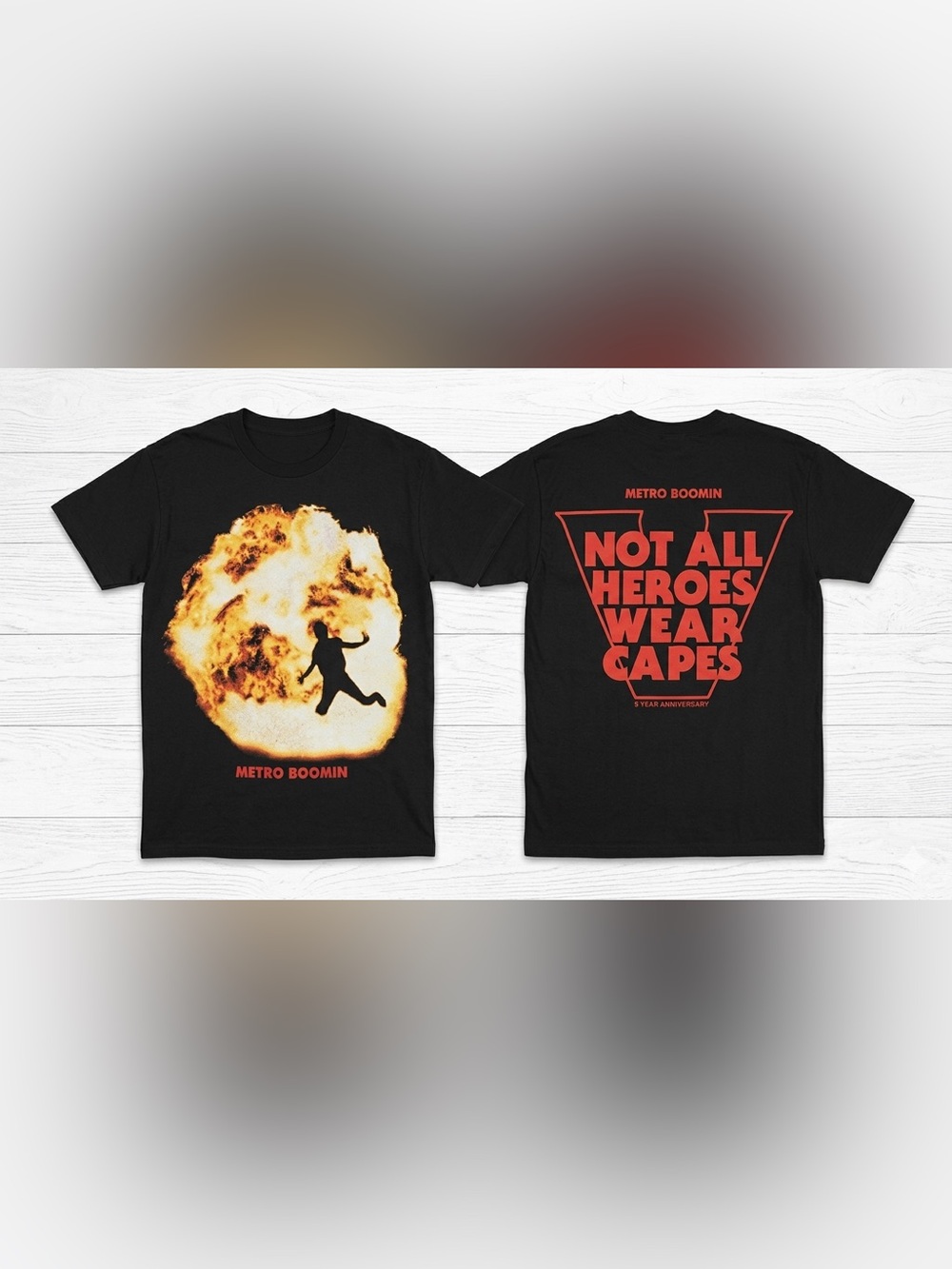 Metro Boomin Not All Heroes Wear Capes 5 Year Anniversary Album Merch Tee M